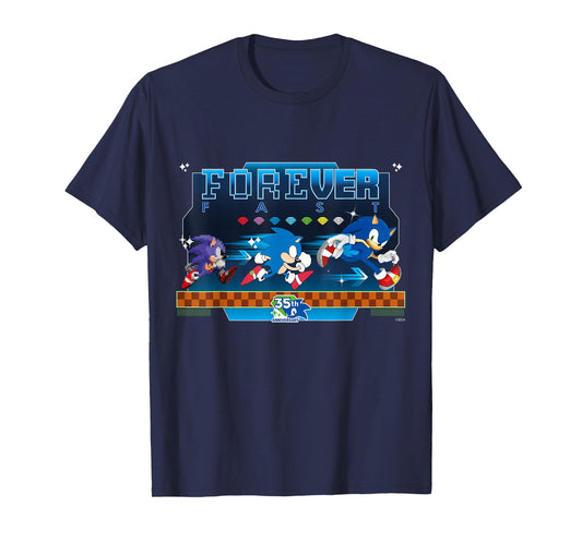 Sonic The Hedgehog 35th Anniversary Forever Fast Evolution T-Shirt