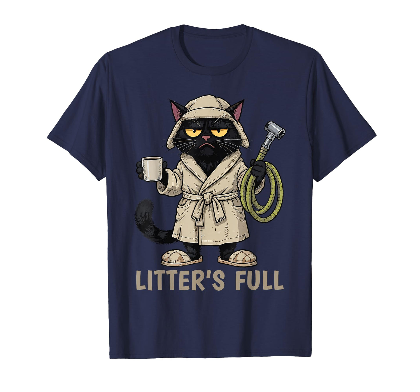 Litter’s Full Funny Cat Lovers Christmas T-Shirt