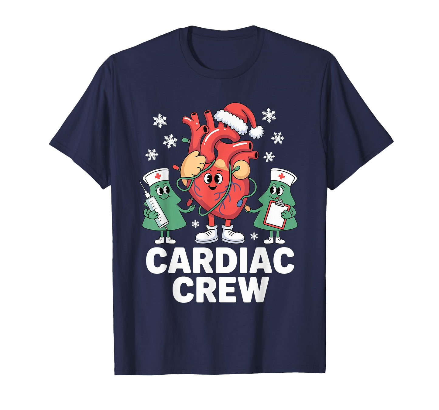 Funny Cardiac Crew Christmas Xmas Nurse Techs Cardiology T-Shirt