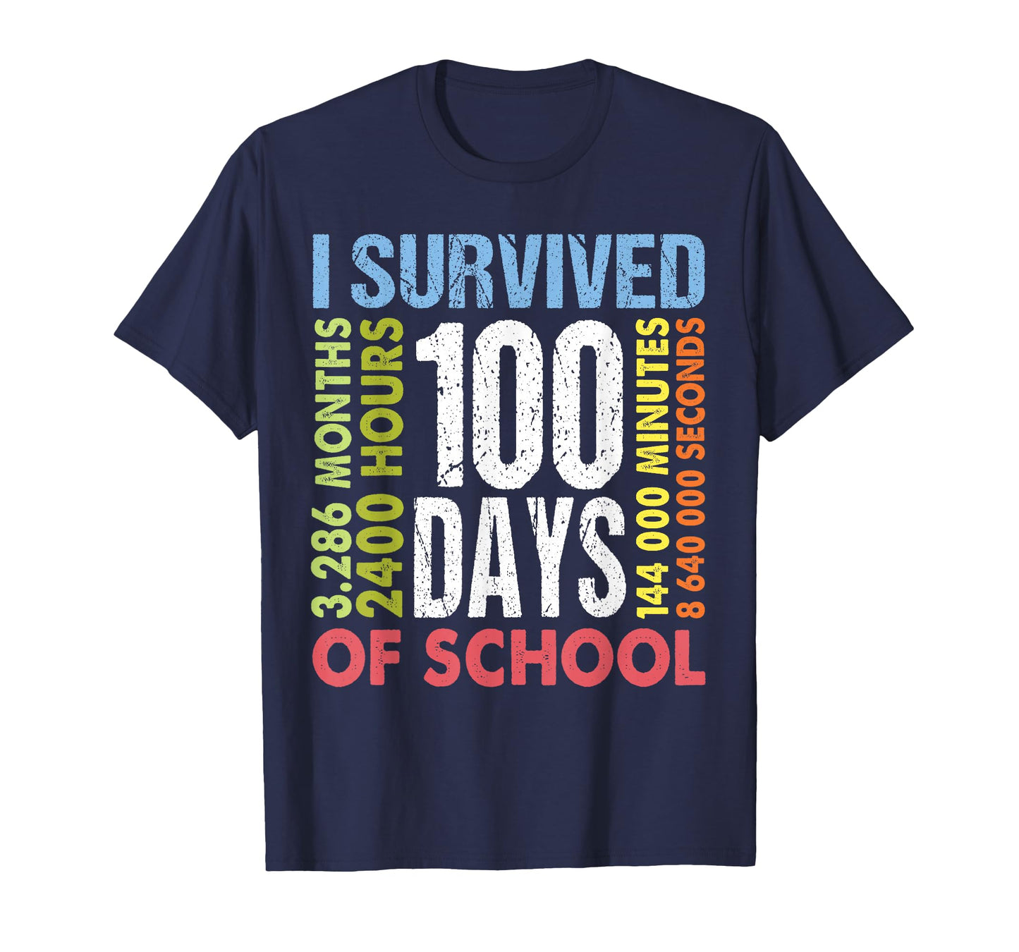 Funny I Survived 100 Days of School Boys Girls Teachers T-Shirt