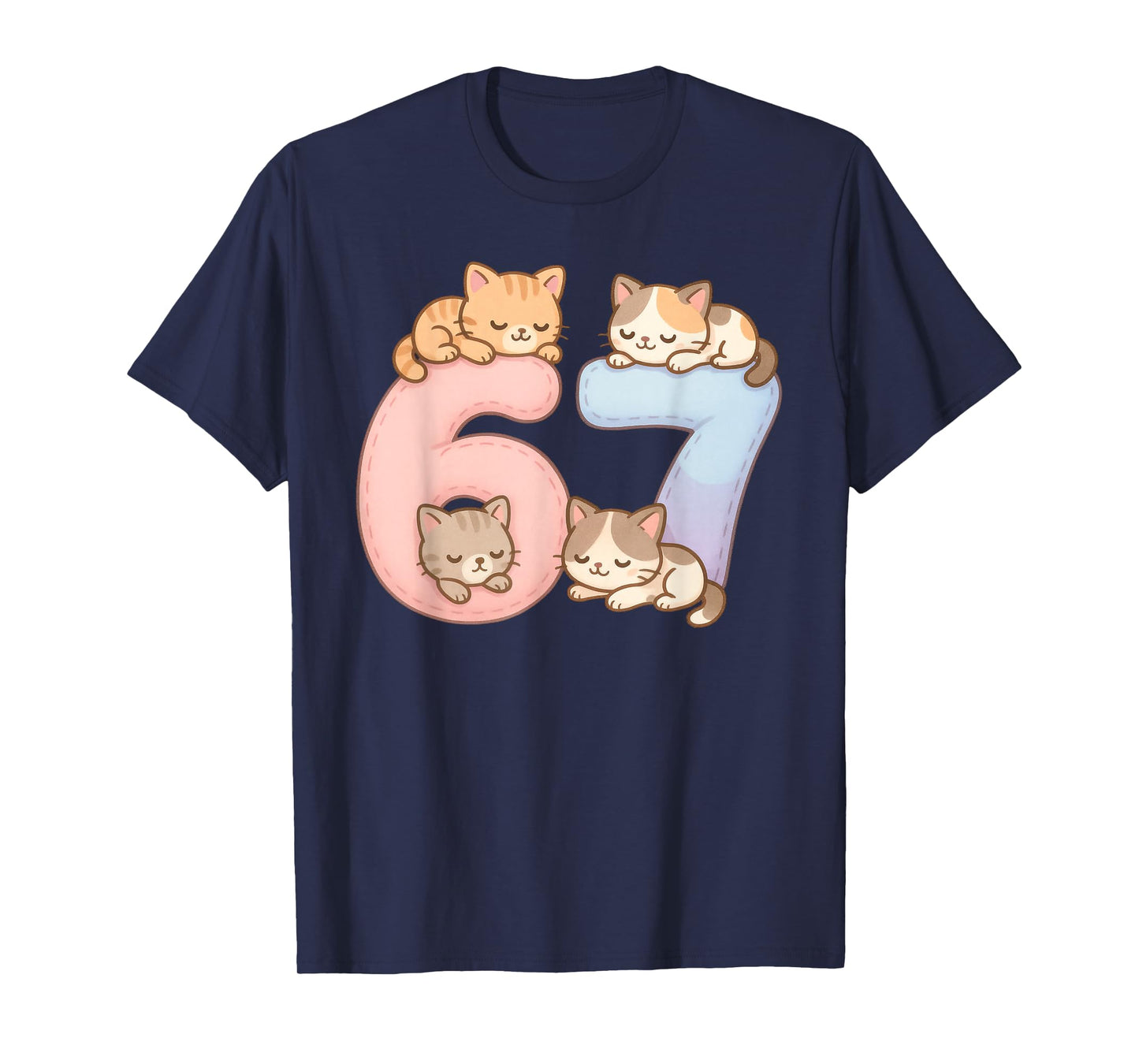 Funny Cat 67 Six Seven Meme T-Shirt