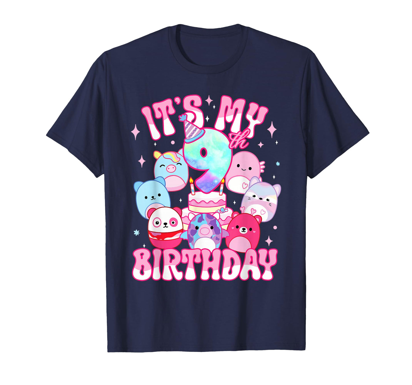 It's My 9th Birthday Squish Squad Girls Kids T-Shirt