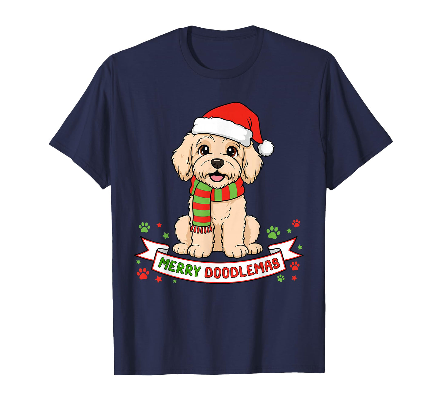 Merry Doodlemas Goldendoodle Christmas Doodle Dog Lover Xmas T-Shirt