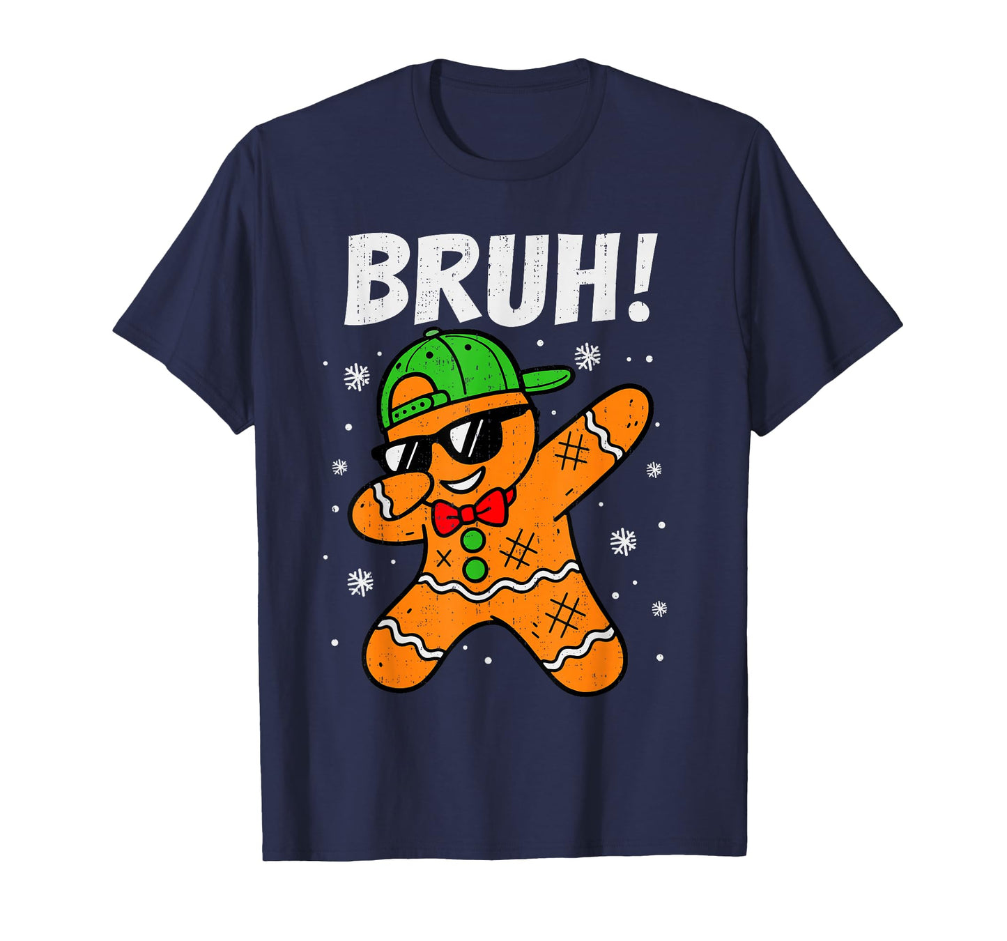 Dabbing Gingerbread Bruh Christmas Dab Teen Boys Toddler Kid T-Shirt