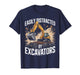 Easily Distracted by Excavators Construction Worker Mechanic T-Shirt
