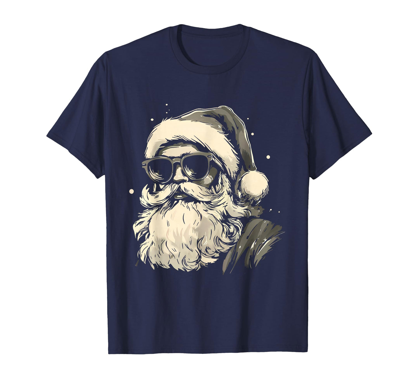 Cool Santa Claus Face Retro Sunglasses Christmas Men Boys T-Shirt