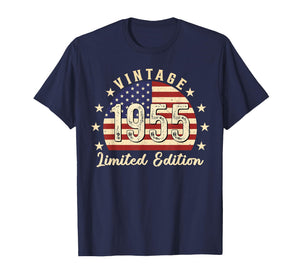 Vintage 1955 USA Flag 71st Birthday T-Shirt