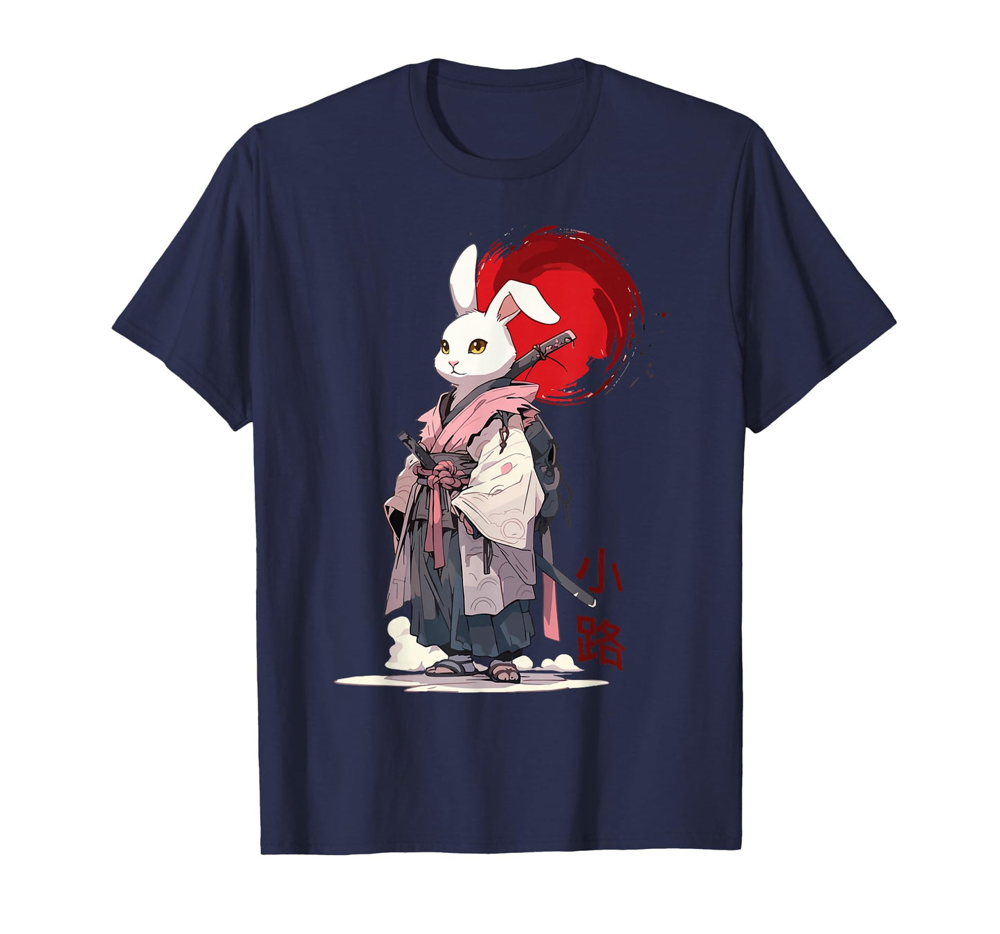 Samurai Bunny Shirts for Women Men Vintage Graphic Japanese T-Shirt
