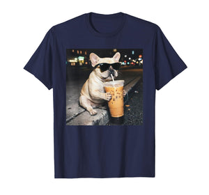French Bulldog Iced Coffee T-Shirt
