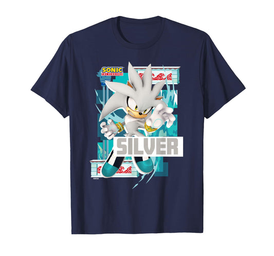 Sonic The Hedgehog - in The Zone - Silver T-Shirt