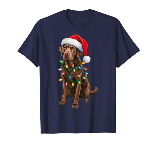 Christmas Chocolate Lab Labrador Retriever Men Women Kids T-Shirt