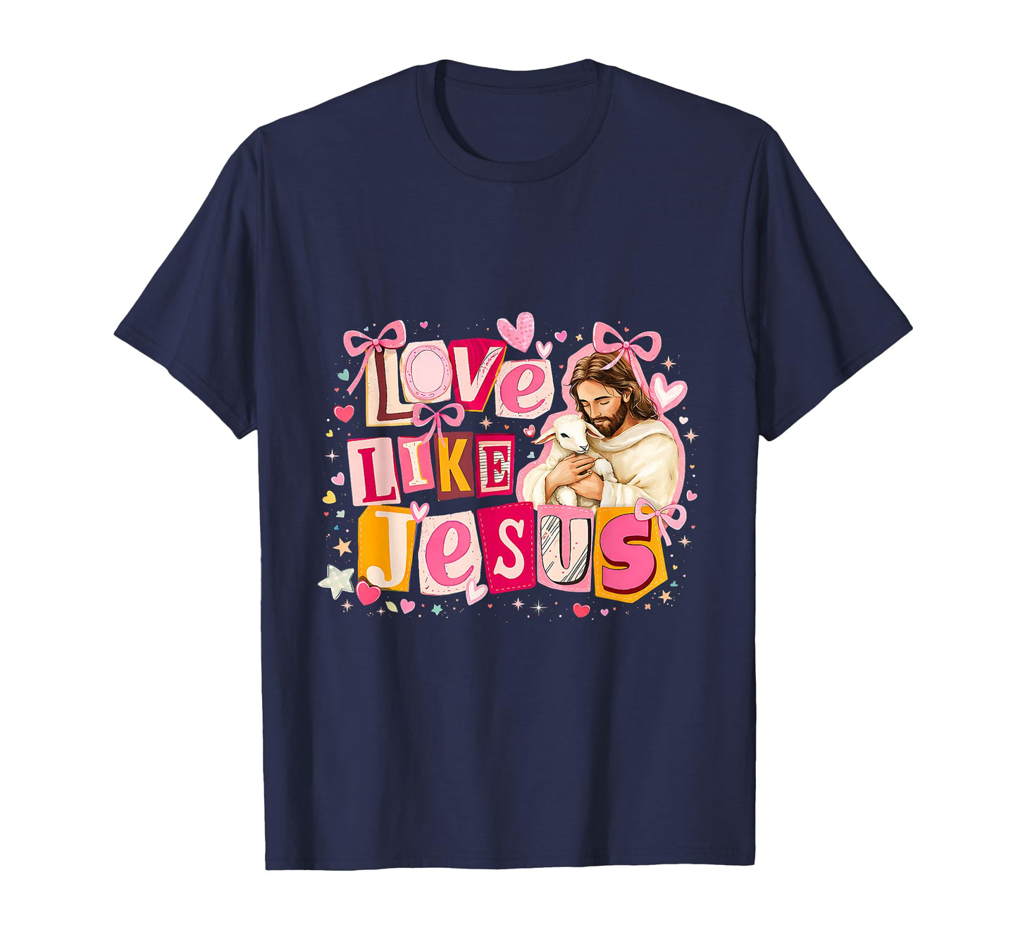 Religious Christian Jesus Loves Me God Valentine Coquette T-Shirt