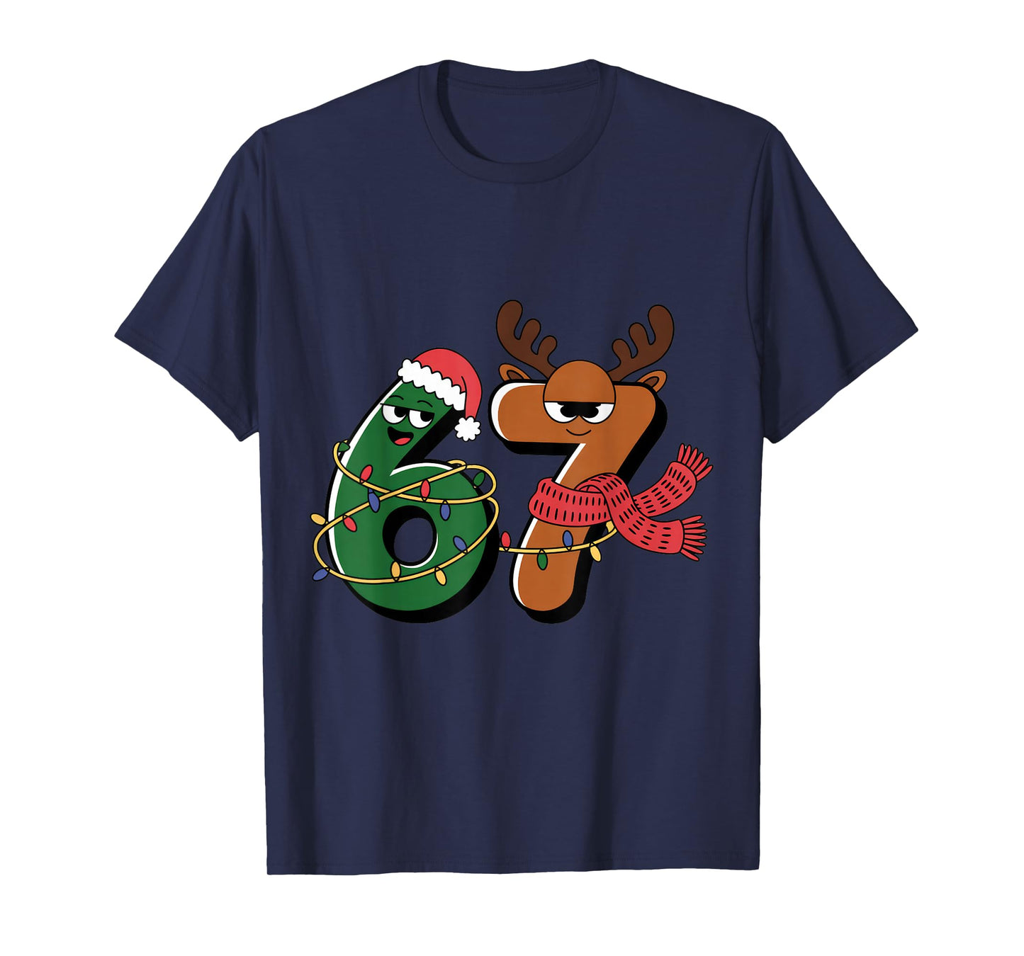 Funny Christmas Six Seven 67 Meme 6 7, Holiday Pajamas Kids T-Shirt