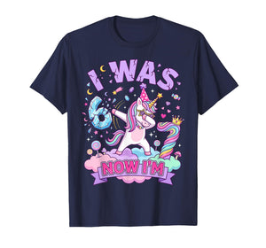 I was 6 Now I'm 7 Unicorn Girl 6 7 Birthday T-Shirt