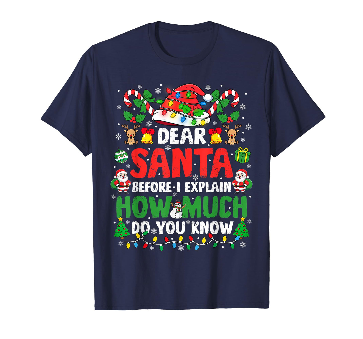 Dear Santa I Can Explain Funny Christmas Shirts Kids Adults T-Shirt