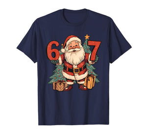 67 Christmas Funny Six Seven Meme Santa Claus Boys T-Shirt