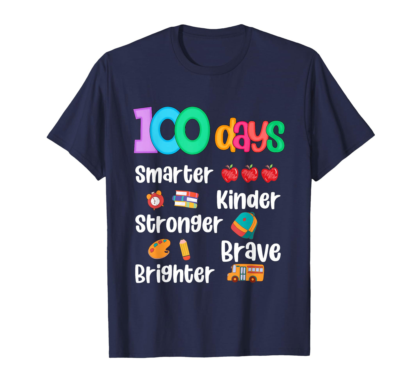 Happy 100 Days of School 100th Day of School Kids Boys Girls T-Shirt