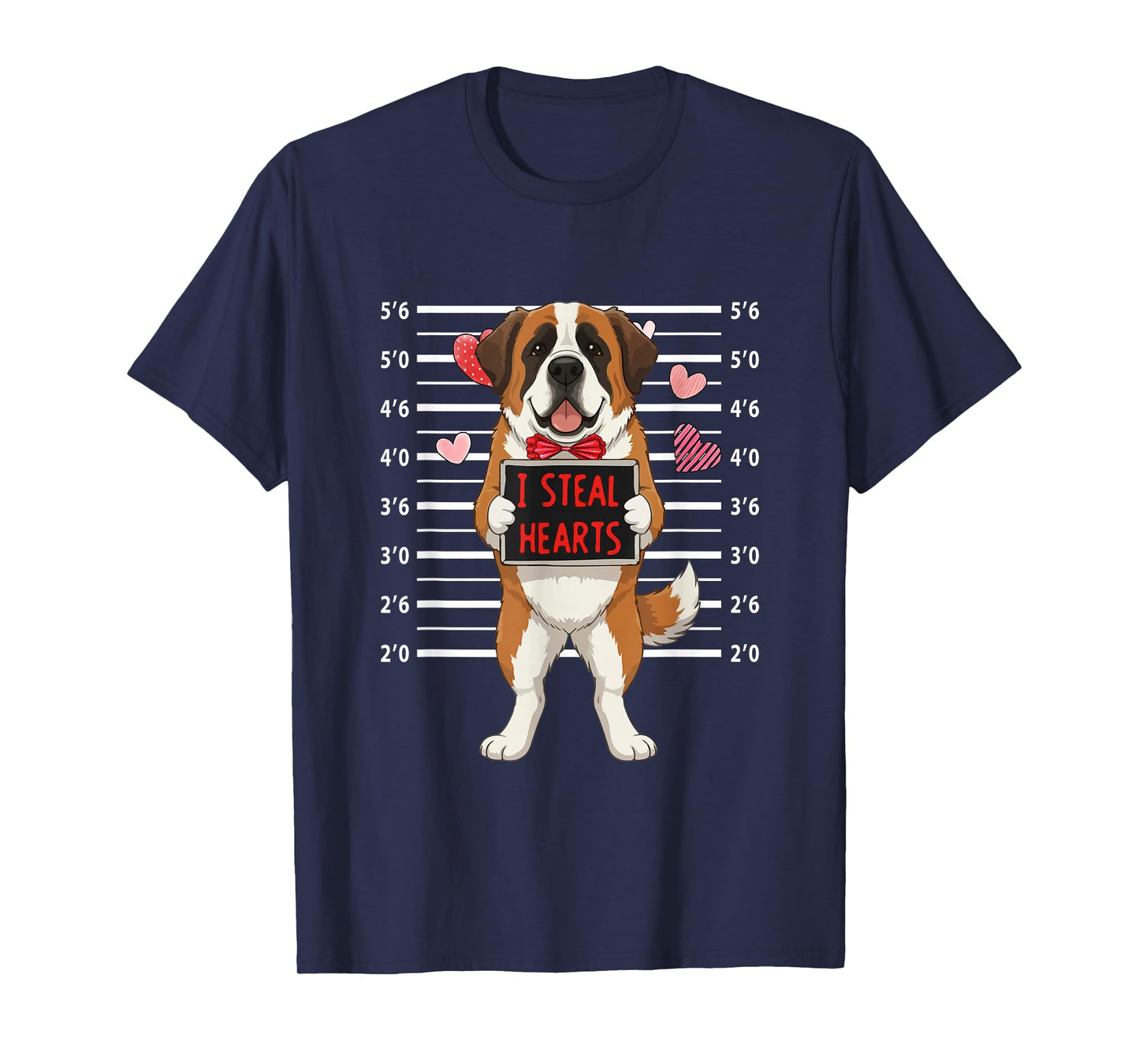 I Steal Cute Hearts Valentine's Day St. Bernard Lover Owner T-Shirt