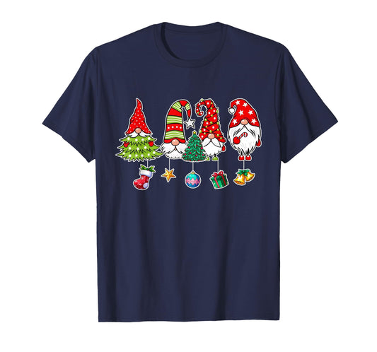 Cute Gnomes Merry Christmas Light Family Gnome Xmas Matching T-Shirt