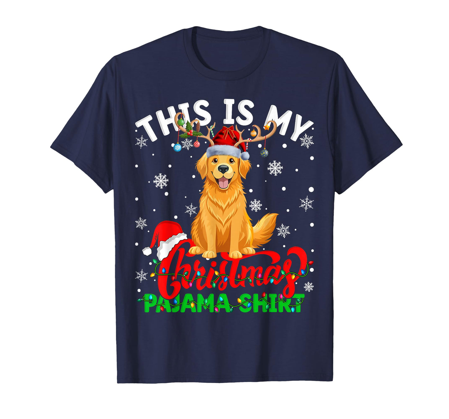 This is My Golden Retriever Ugly Christmas Pajama Sweater T-Shirt