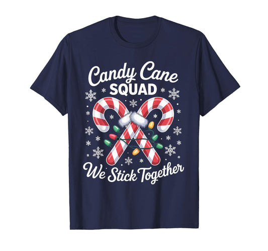 Candy Cane Squad Cute Christmas Matching Design T-Shirt