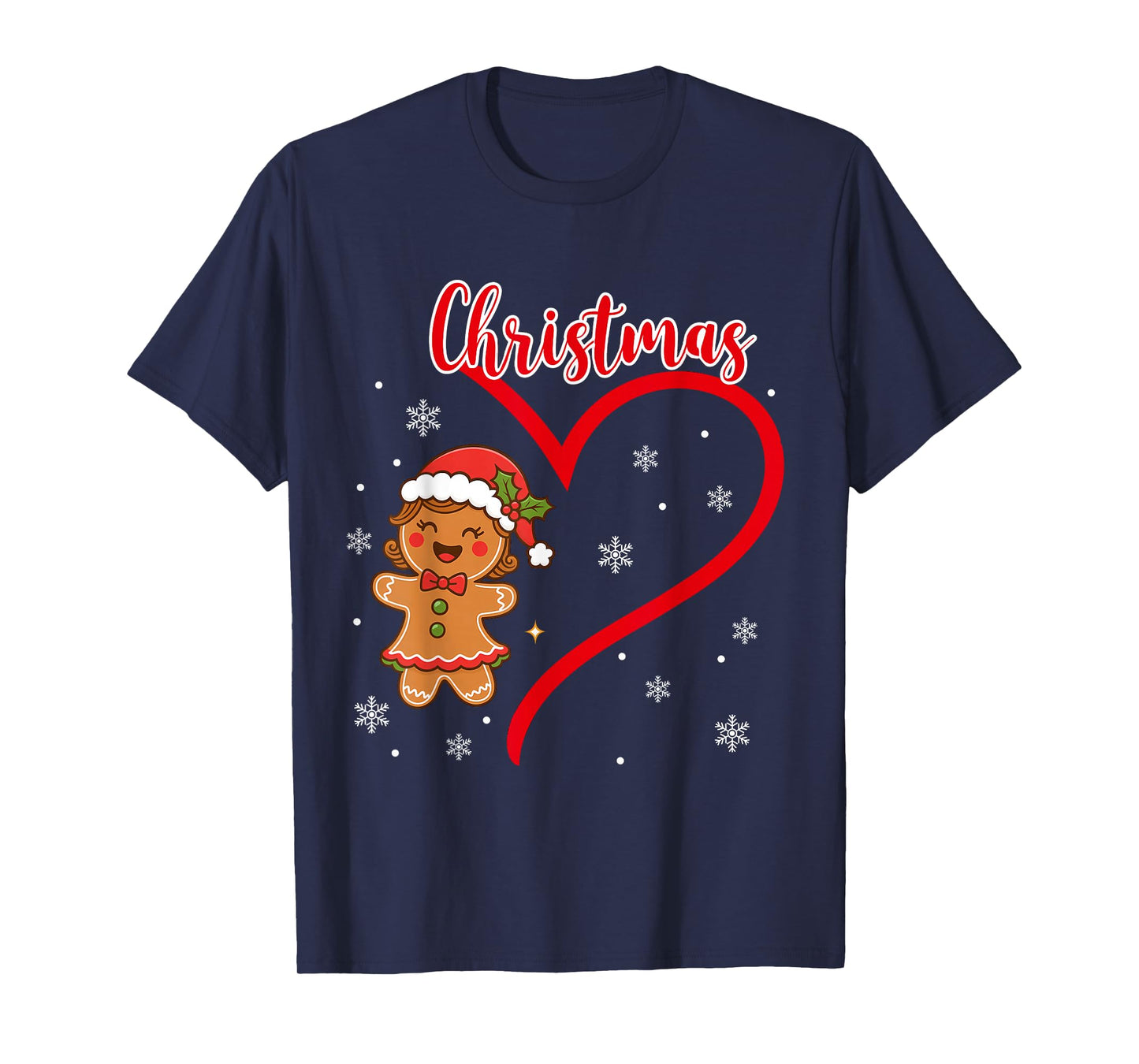Merry Christmas Gingerbread Couple Christmas Pajama Matching T-Shirt