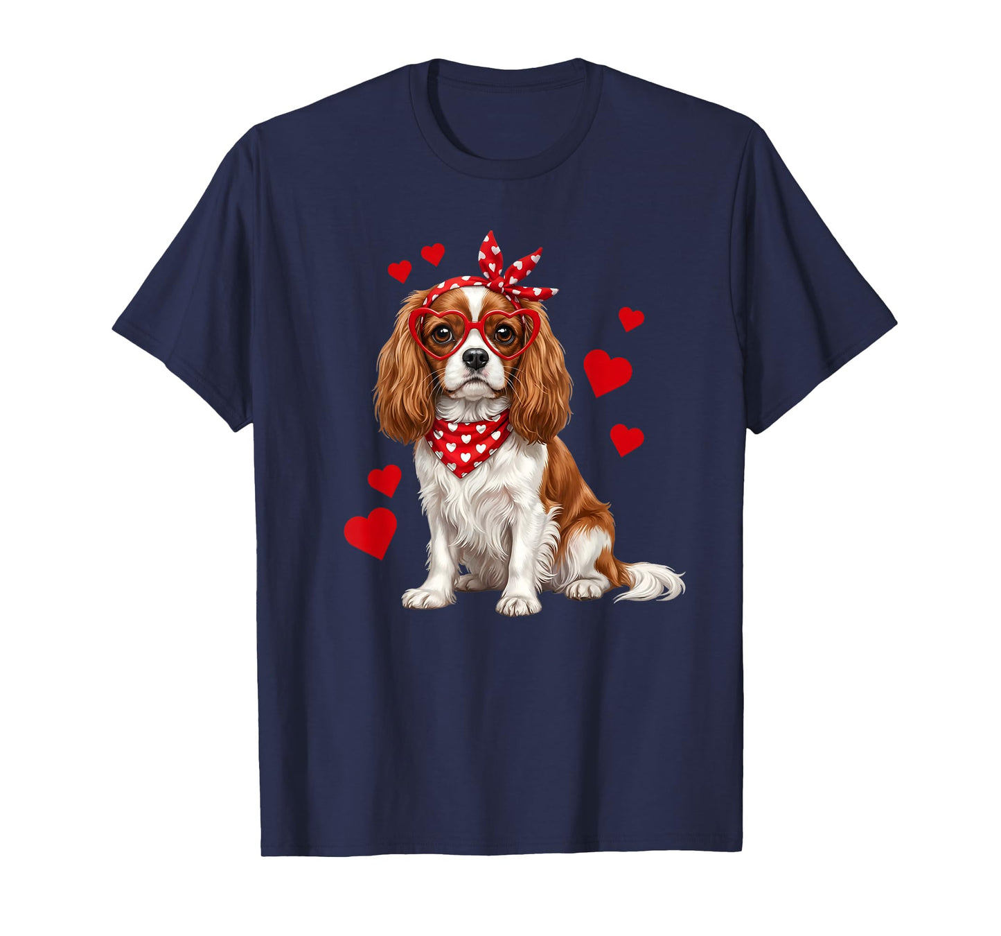 Cavalier King Charles Spaniel Valentines Day Dog Lover Heart T-Shirt
