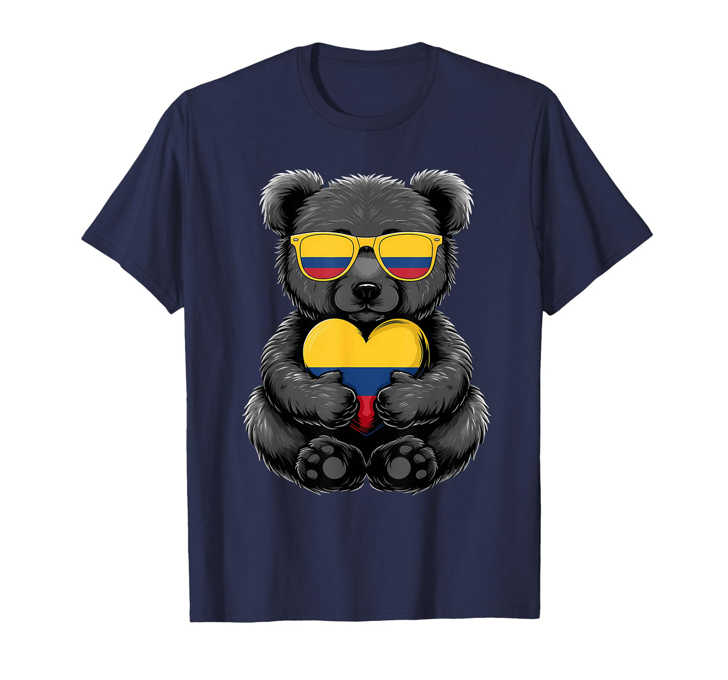 Colombia Flag Bear Colombian Pride Colombian Roots T-Shirt