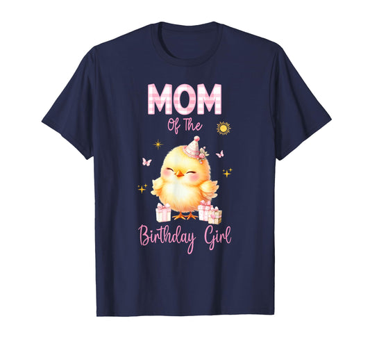 Cute Chick Birthday Girl Farm First Party Matching Family T-Shirt