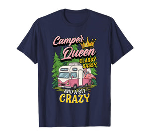 Camper Queen Classy Sassy and A Bit Crazy Pink RV Motorhome T-Shirt