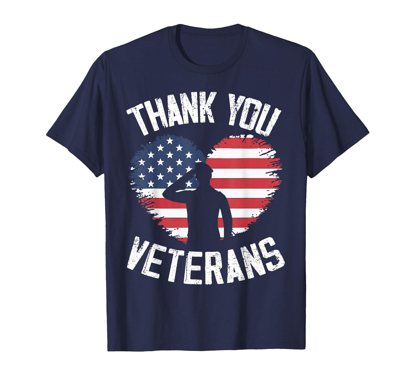 Thank You Veterans Patriotic American Flag Veterans Day T-Shirt