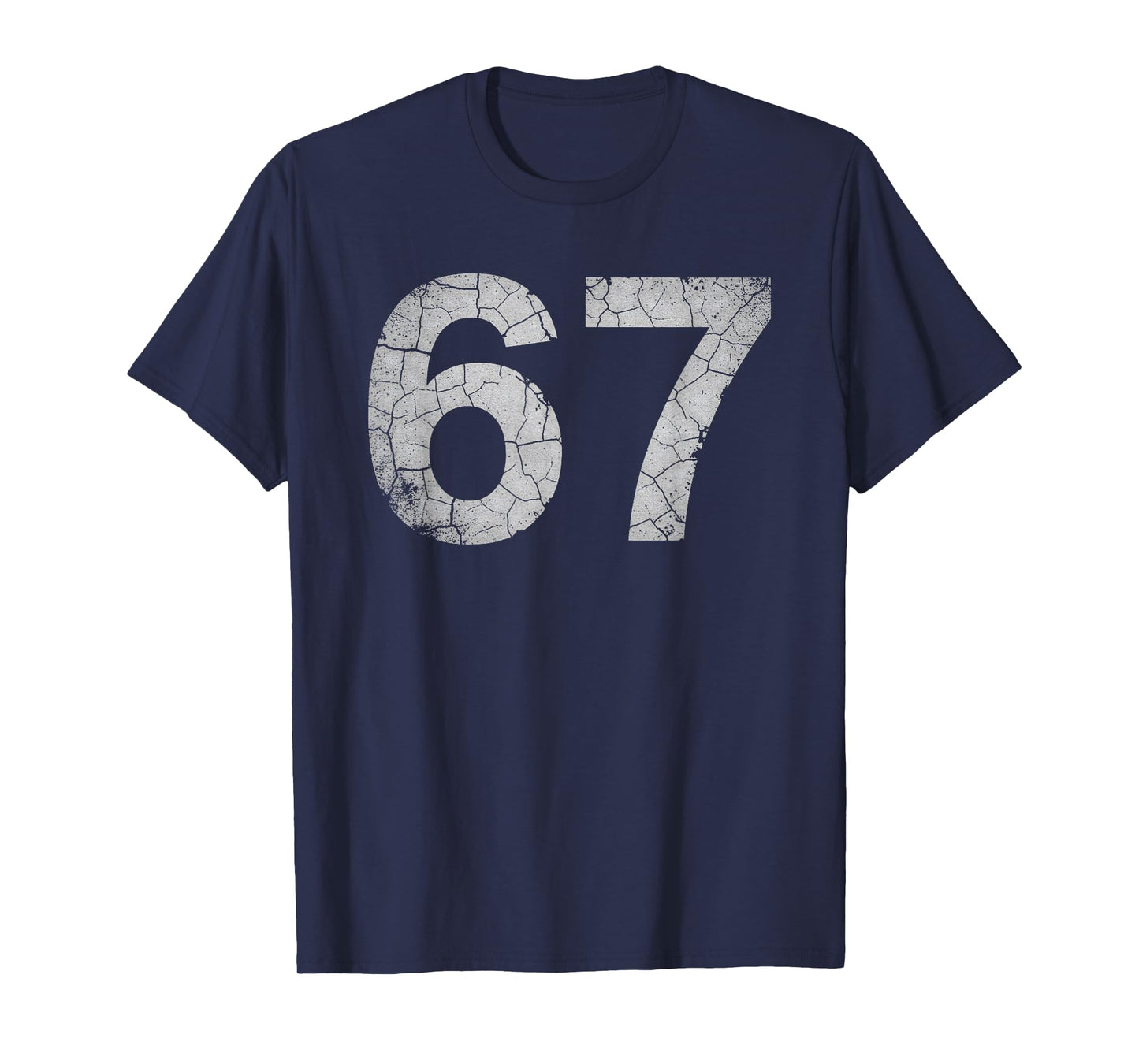 Distressed Number 67 Jersey Player Six Seven Meme T-Shirt