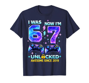 I was 6 Now I’m 7 Gamer Boy Birthday Boys Gifts for Men Kids T-Shirt