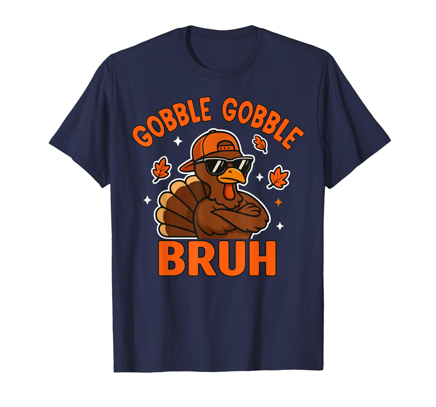 Bruh Thanksgiving Turkey Gobble Shirt Kids Teens Boys Funny T-Shirt