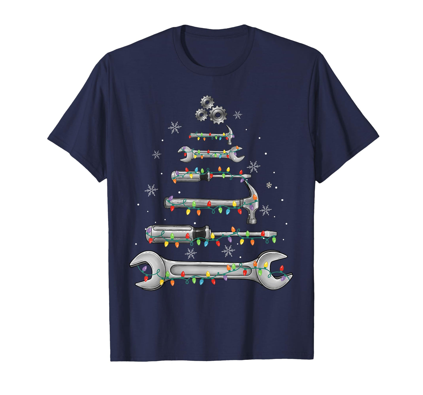 Mechanic Tools Christmas Tree Garage Men Kids Xmas T-Shirt