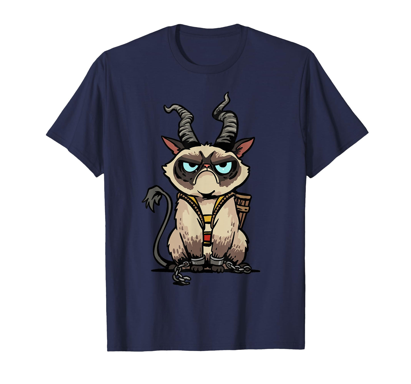 Krampus Cat Christmas Evil Monster Jolly Kitten Creepy Xmas T-Shirt