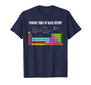 African Melanin Periodic Table of Black History Africa Retro T-Shirt