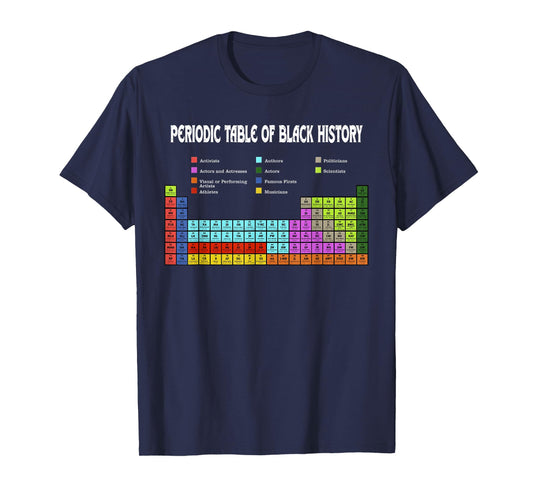 African Melanin Periodic Table of Black History Africa Retro T-Shirt
