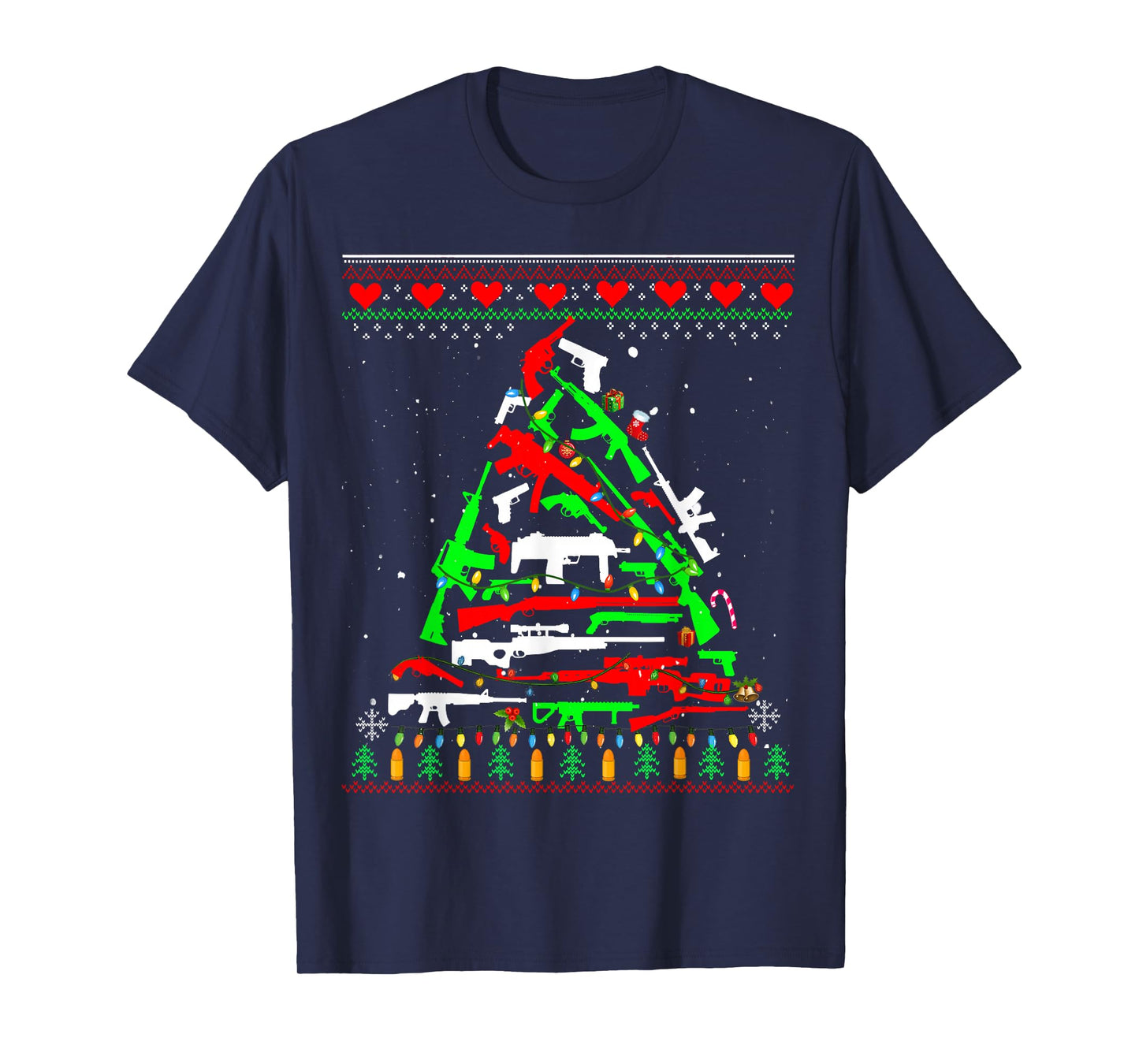 Weapon Gun Rifle Christmas Tree for Weapon Fools & Patriots T-Shirt