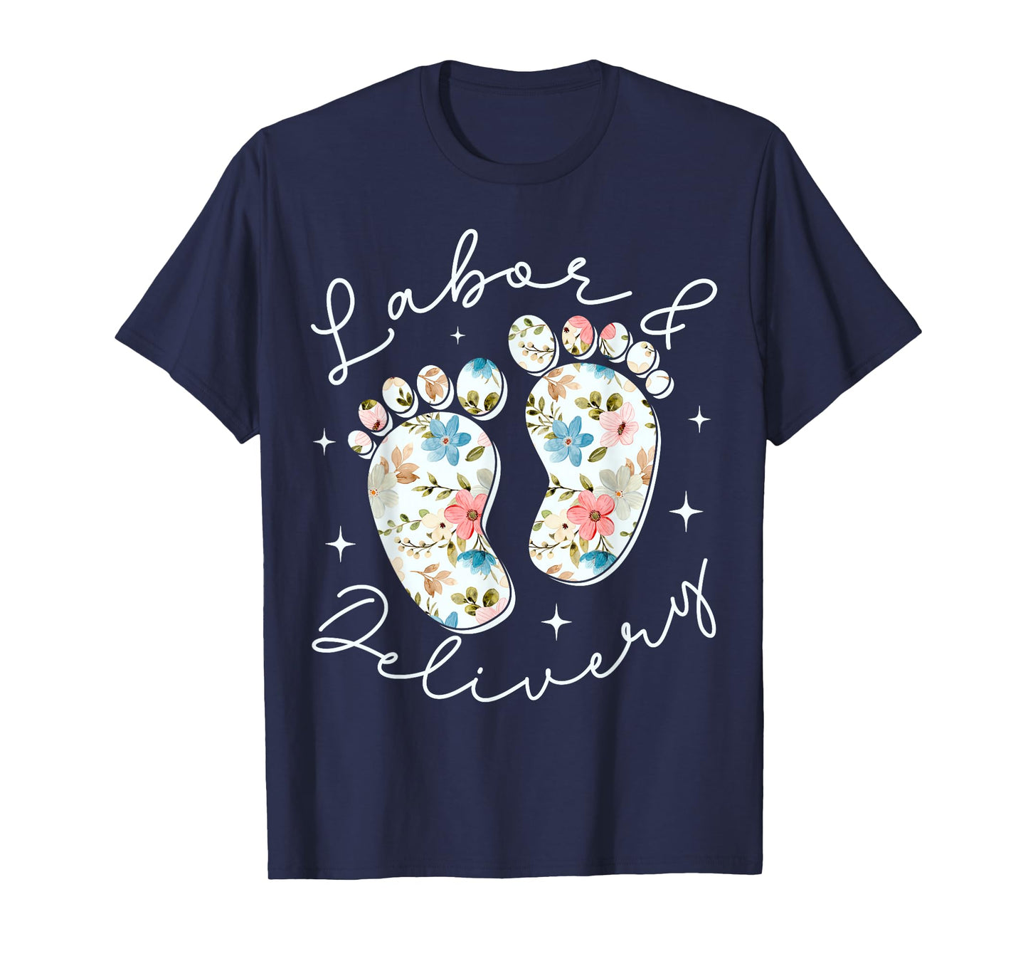 Retro Wildflowers Labor and Delivery Nurse Back to School T-Shirt