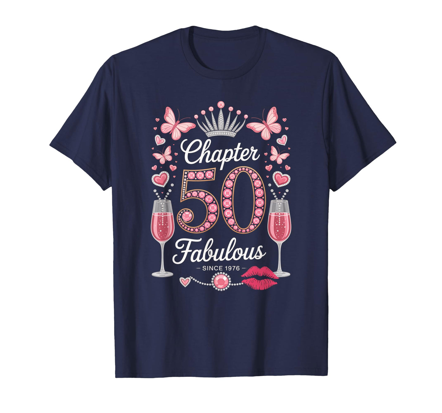 Chapter 50 Fabulous Since 1976 50-Year-Old Gift 50th Bday T-Shirt