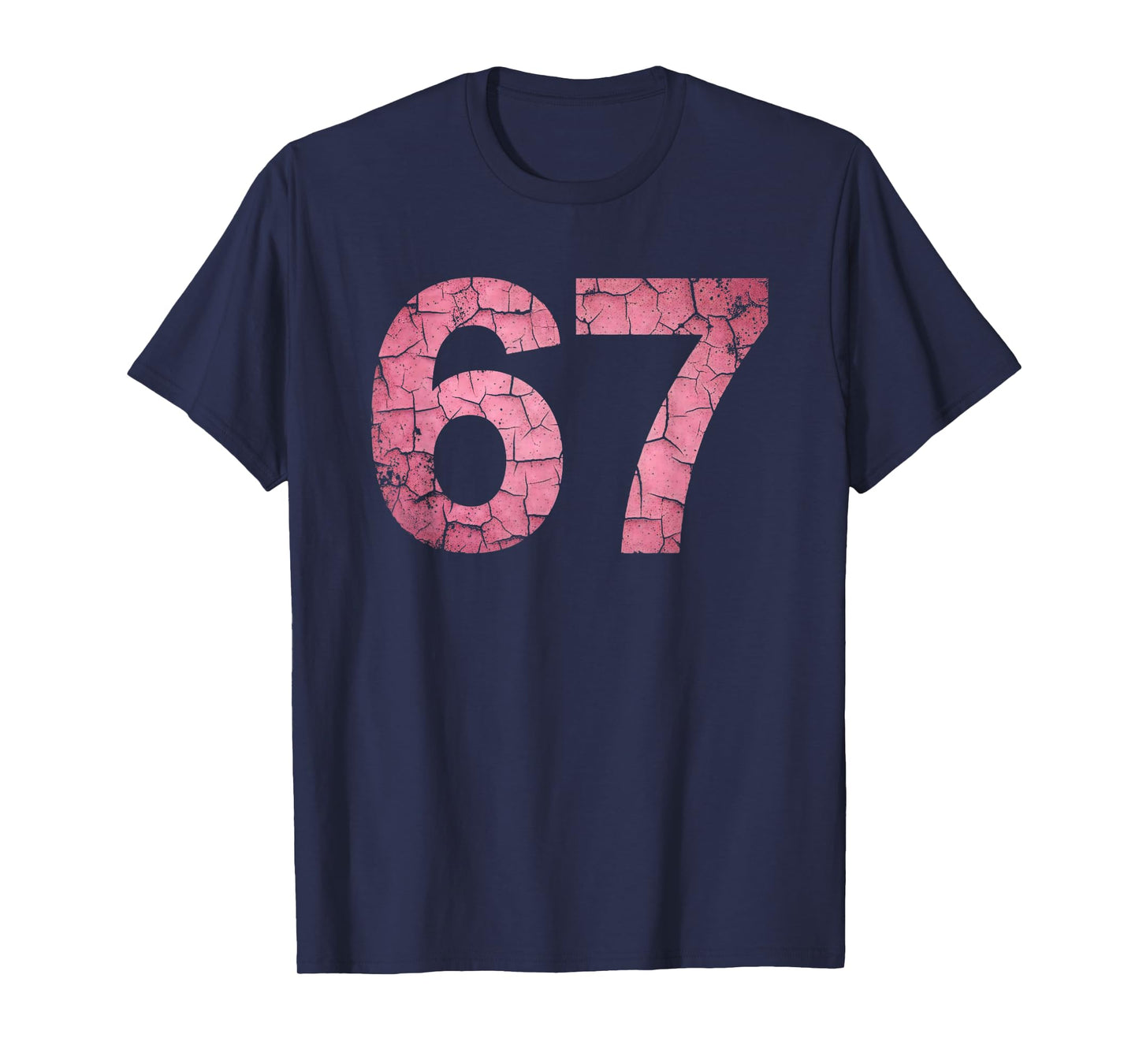 Distressed Number 67 Jersey Player Six Seven Meme T-Shirt