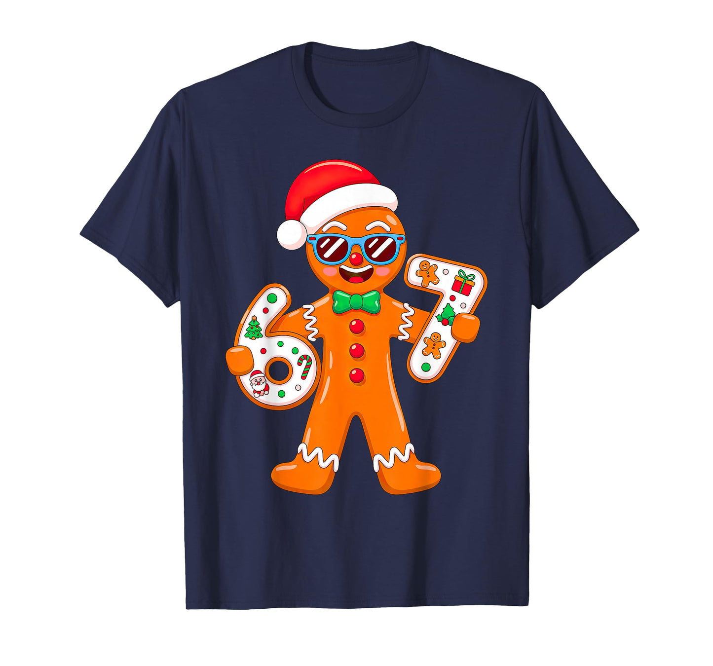 Gingerbread Six Seven 67 Gingerbread Man Xmas T-Shirt