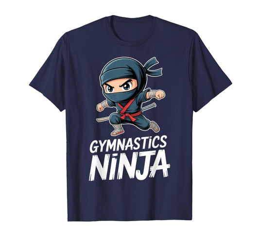 Funny Male Boys Gymnast Gymnastics Ninja Tee T-Shirt