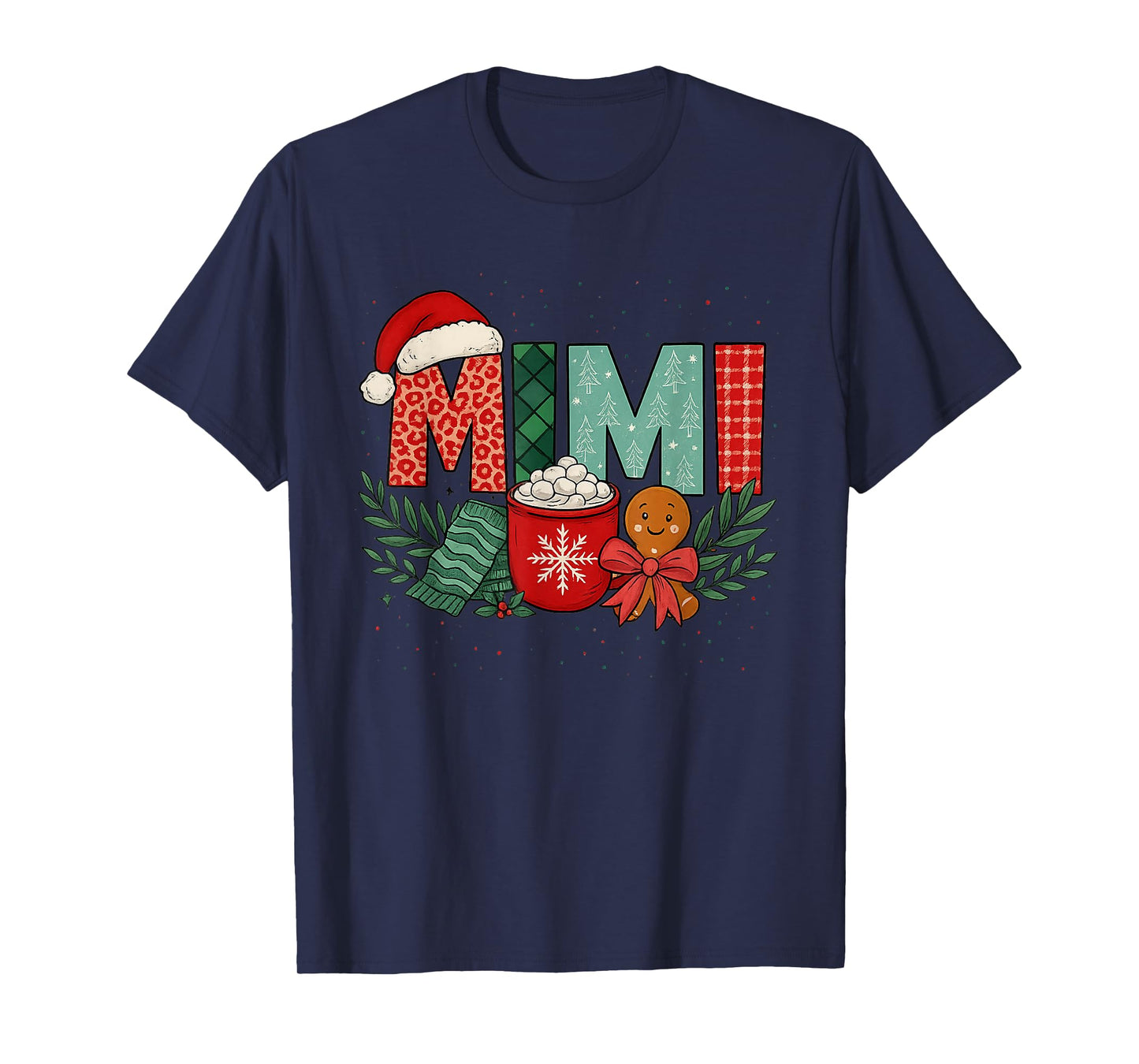 Mimi Christmas Hot Cocoa Gingerbread Holiday Grandma T-Shirt