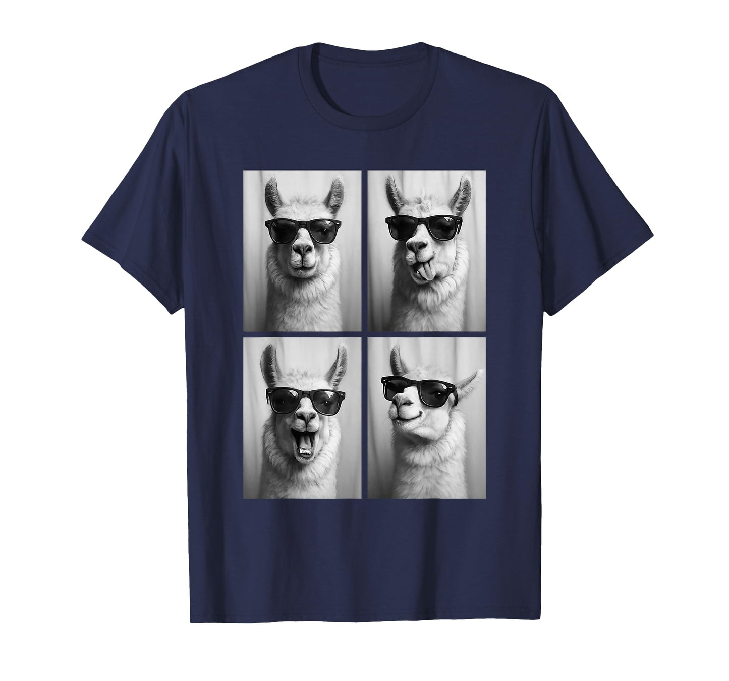 Cool Llamas Sunglasses Jungle Animal Meme Selfie Booth T-Shirt