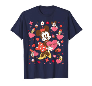 Disney Minnie Mouse & Friends Valentine's Day Retro Hearts T-Shirt