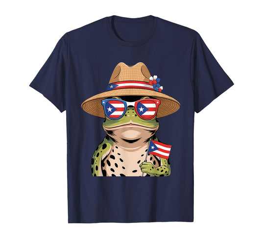 Coqui Frog Puerto Rico Taino Puerto Rican Flag Boricua T-Shirt