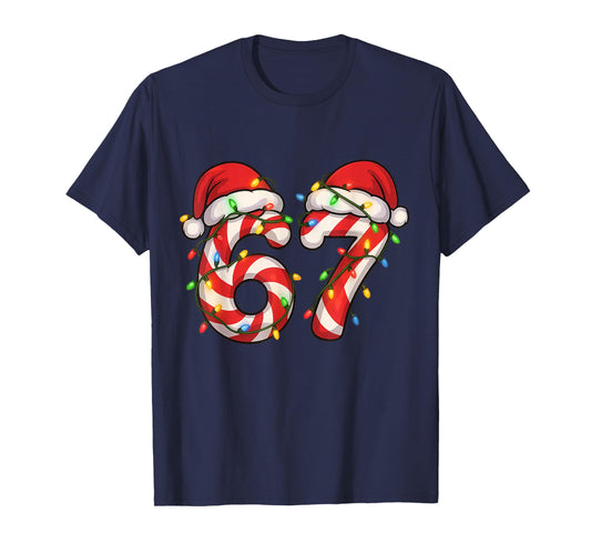Christmas Candy Cane Santa Xmas 67 Candy Youth Women Men T-Shirt