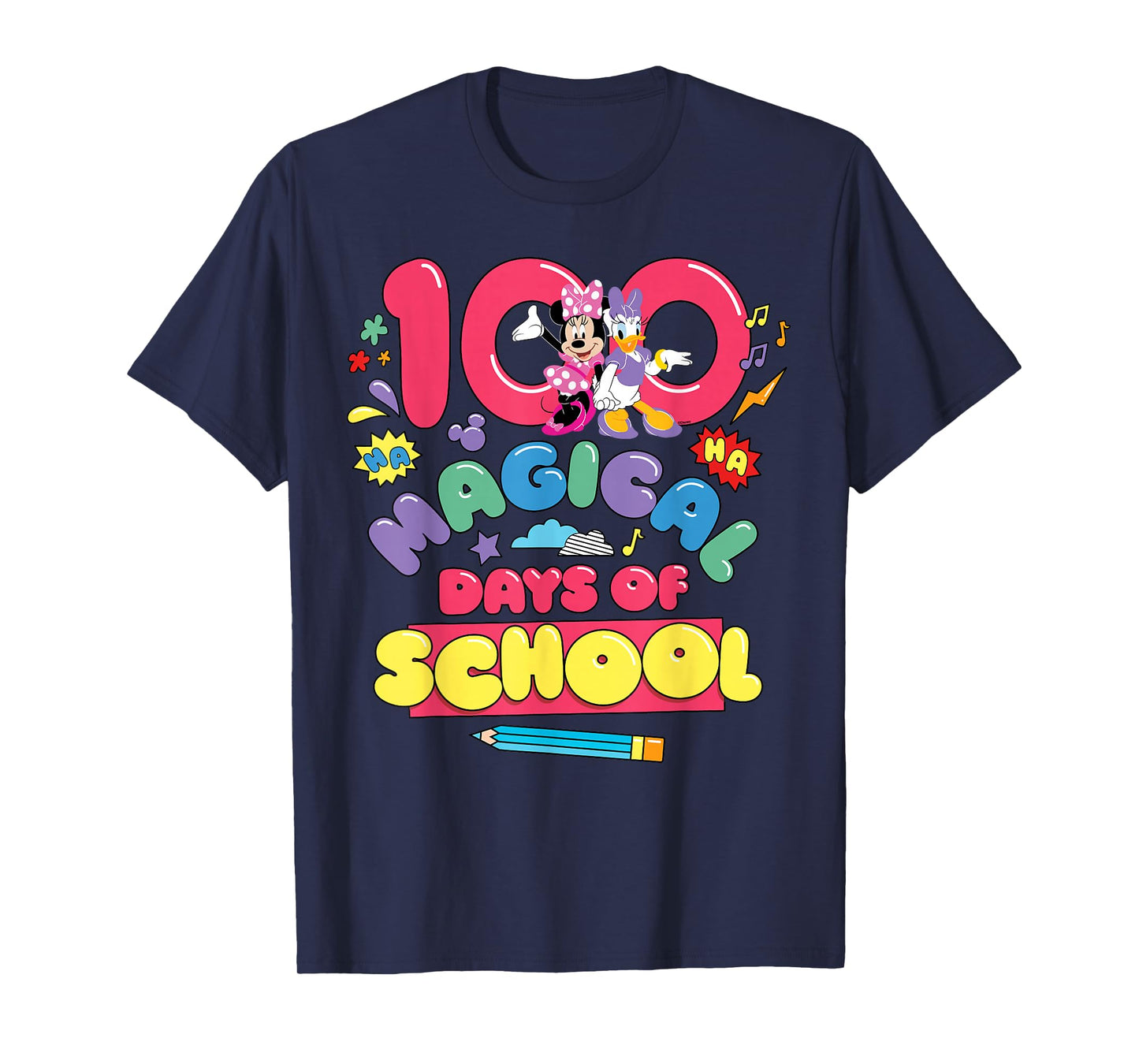 Disney Minnie & Daisy 100 Magical Days of School 100th Day T-Shirt